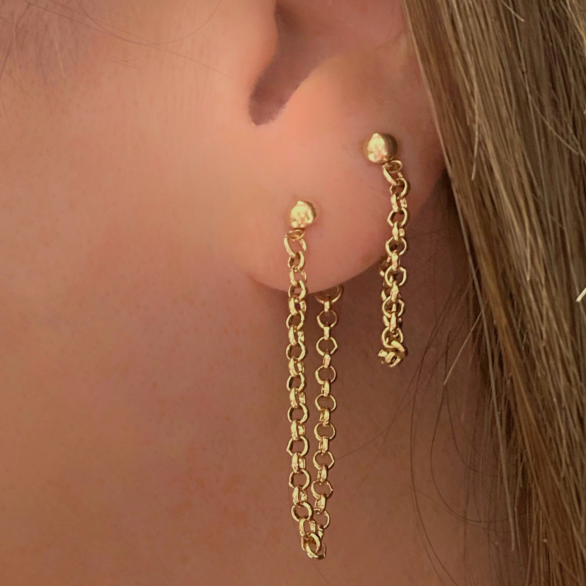 Mini Hoop Earrings  Grain of Sand by Aneth Handcrafted Jewelry