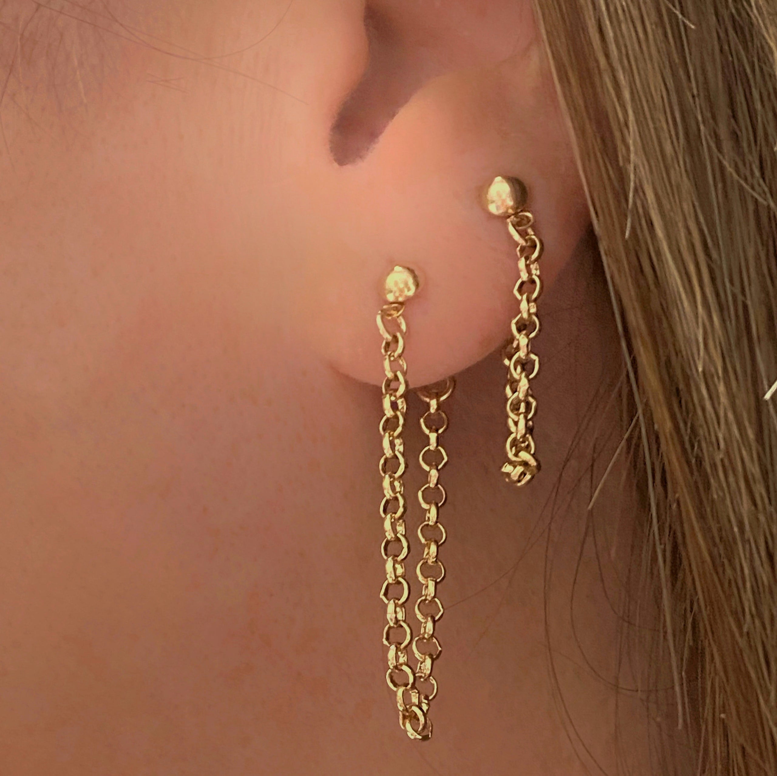 Mini Hoop Earrings  Grain of Sand by Aneth Handcrafted Jewelry
