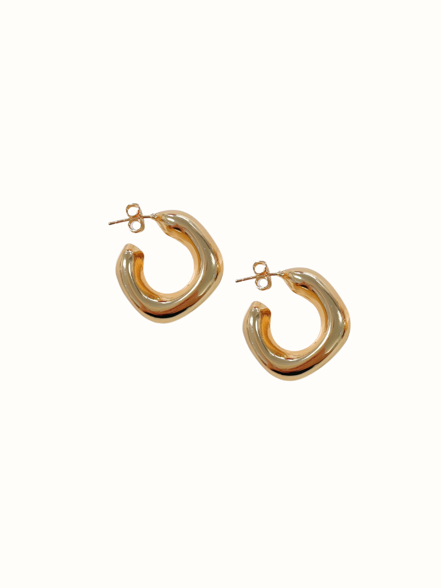 Mini Hoop Earrings  Grain of Sand by Aneth Handcrafted Jewelry